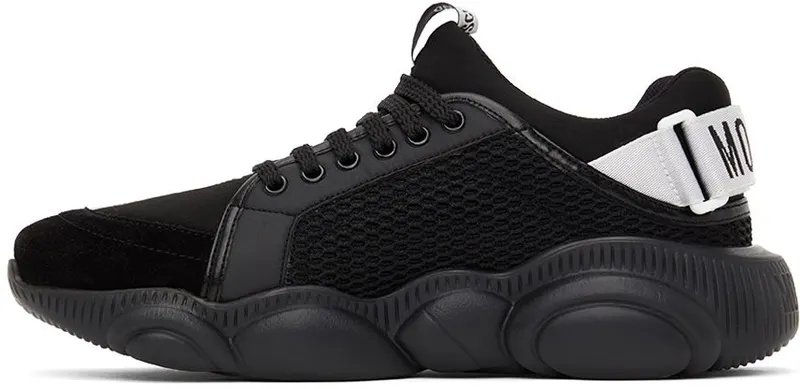 Moschino Black Strap Teddy Sneakers (MB15133G1E GJ1)