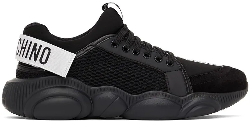 Moschino Black Strap Teddy Sneakers (MB15133G1E GJ1)