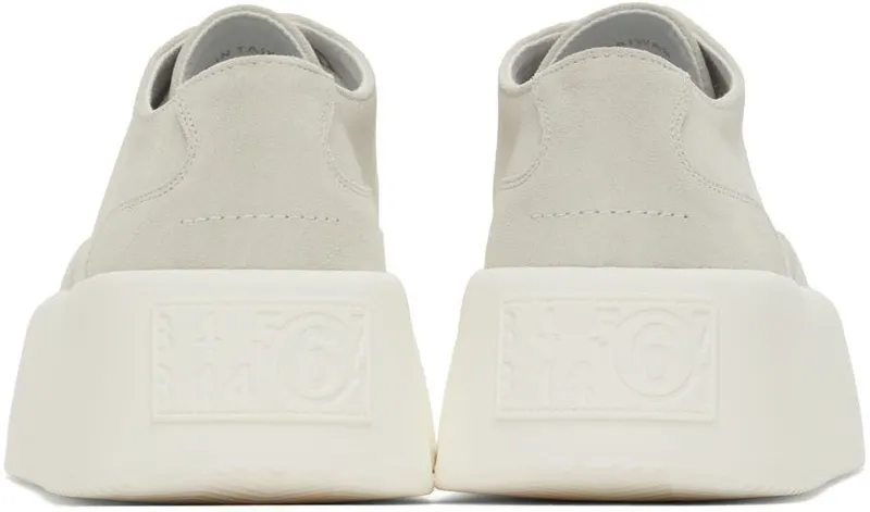 MM6 Maison Margiela Grey Suede Platform Sneakers (S59WS0162 PR047)