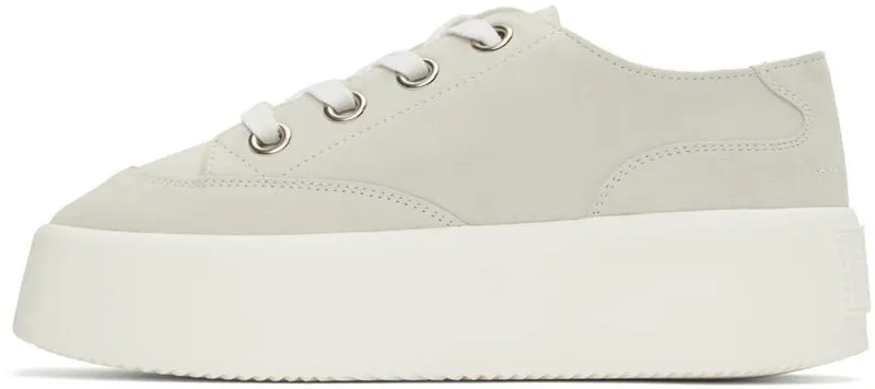 MM6 Maison Margiela Grey Suede Platform Sneakers (S59WS0162 PR047)