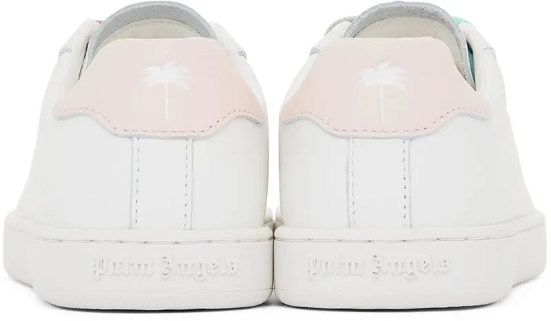 Palm Angels Kids White & Pink Palm 1 Sneakers (PGIA002S22LEA0020130)