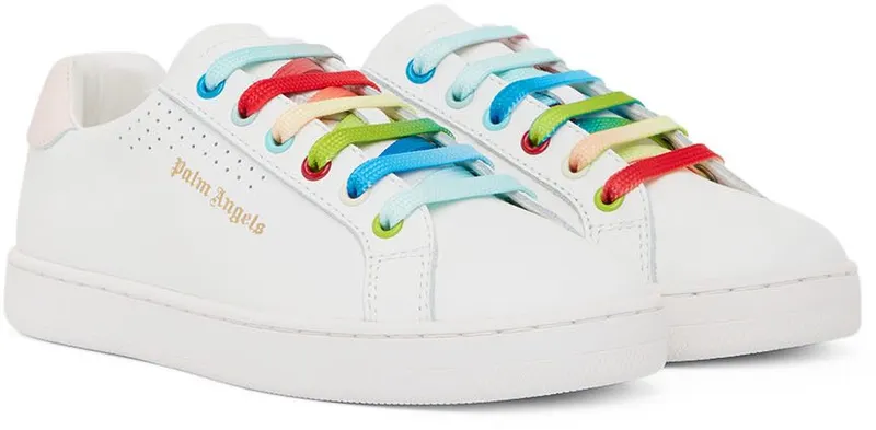 Palm Angels Kids White & Pink Palm 1 Sneakers (PGIA002S22LEA0020130)