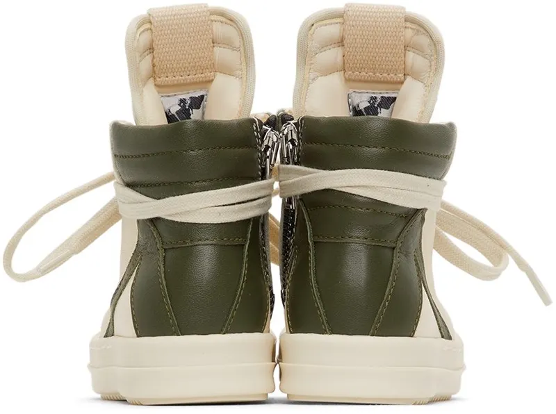 Rick Owens Baby Off-White Geobasket High Sneakers (BG02A1893 LMU 02A BG)