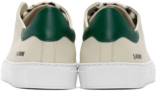 Axel Arigato Beige & Green Animal Triple Clean 90 Sneakers (28646)