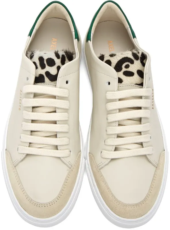 Axel Arigato Beige & Green Animal Triple Clean 90 Sneakers (28646)