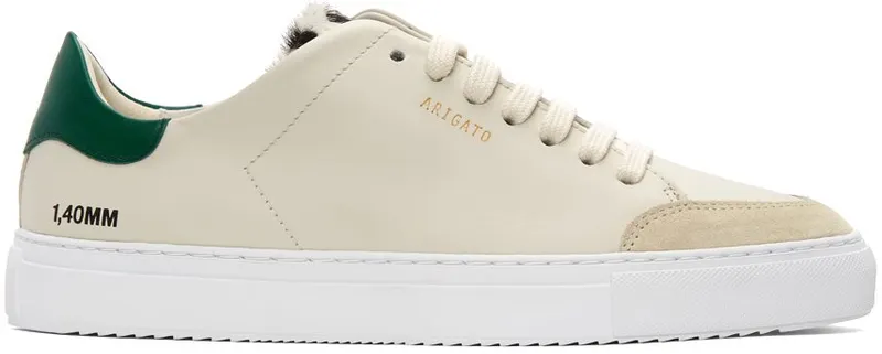 Axel Arigato Beige & Green Animal Triple Clean 90 Sneakers (28646)
