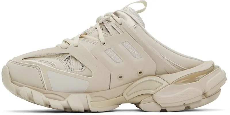 Balenciaga Beige Track Mules (653813 W3DA3)