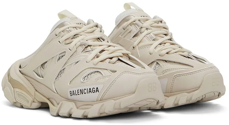 Balenciaga Beige Track Mules (653813 W3DA3)