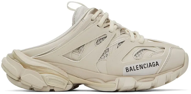 Balenciaga Beige Track Mules (653813 W3DA3)