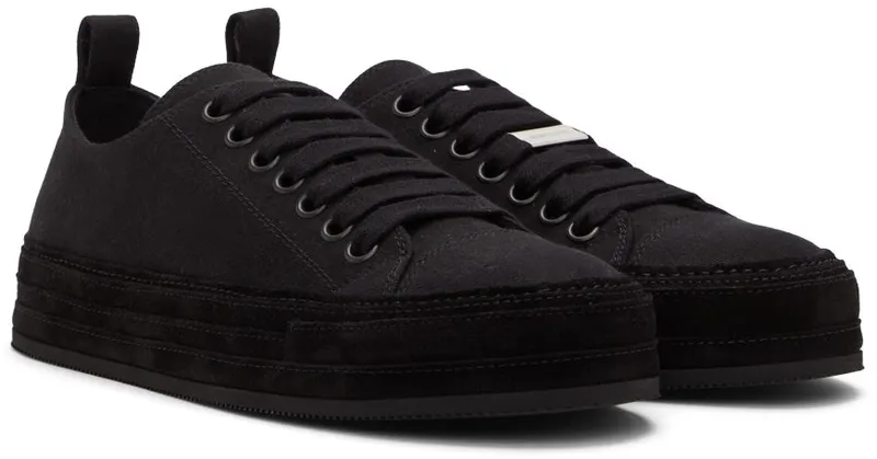 Ann Demeulemeester Black Denim Gert Sneakers (2201-M-N03-185-099)