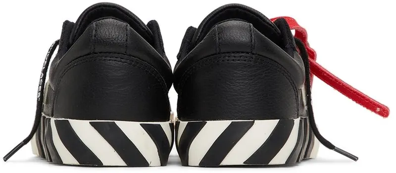 Off-White Kids Black & White Calfskin Vulcanized Low Sneakers (OBIA004F21LEA0011001)