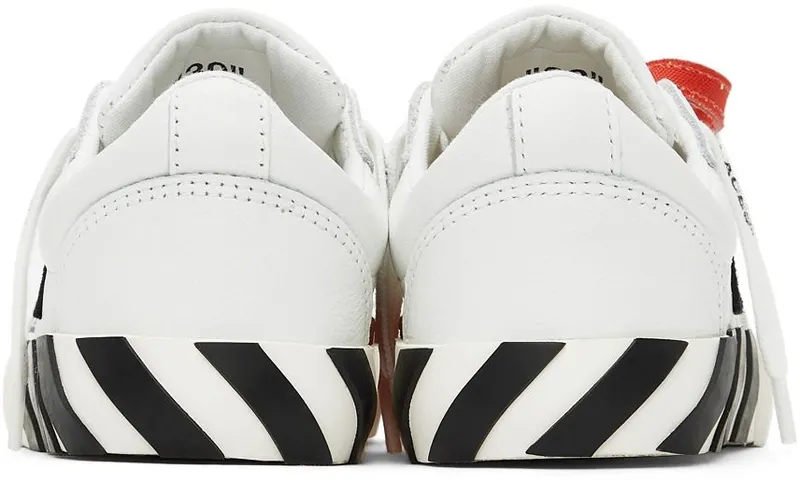 Off-White Kids White & Black Calfskin Vulcanized Low Sneakers (OBIA004F21LEA0010110)