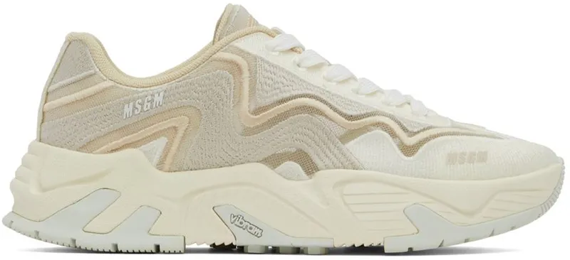 MSGM Off-White Vortex Sneakers (3241MDS701 401)