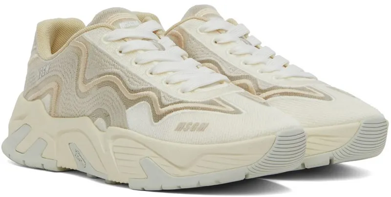 MSGM Off-White Vortex Sneakers (3241MDS701 401)