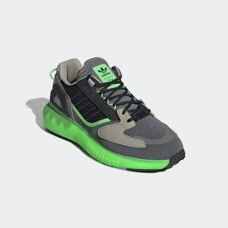 adidas ZX 5K BOOST Grey Three / Core Black / Screaming Green (GV7701)