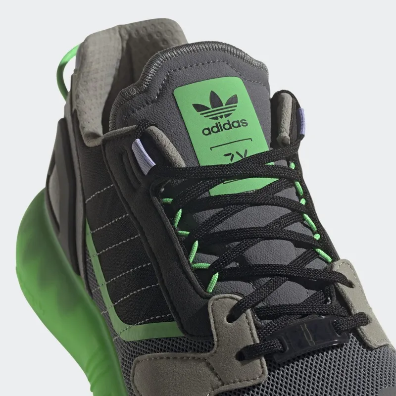 adidas ZX 5K BOOST Grey Three / Core Black / Screaming Green (GV7701)