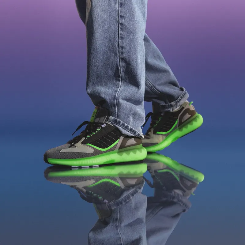adidas ZX 5K BOOST Grey Three / Core Black / Screaming Green (GV7701)