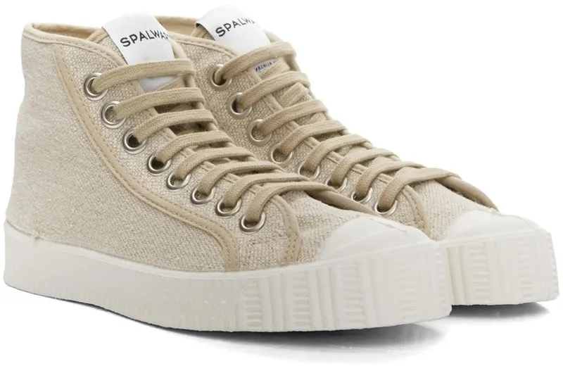 Spalwart Beige Linen Special Mid Sneakers (34051100030)