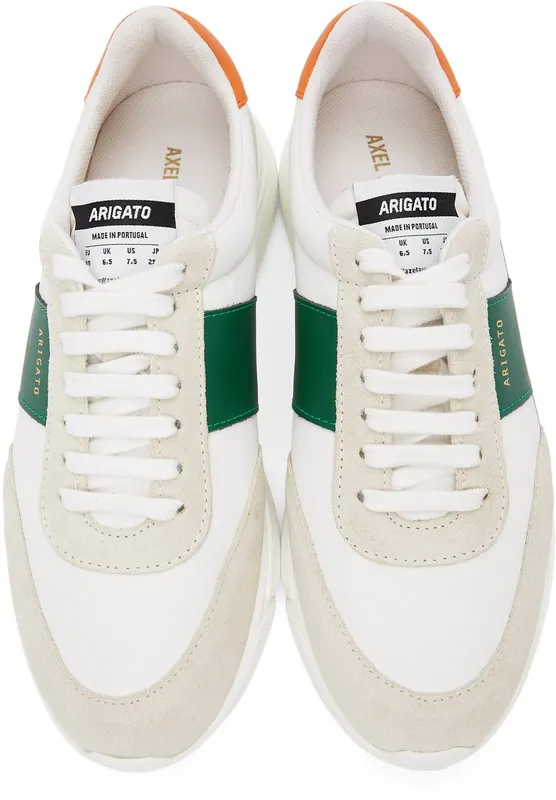 Axel Arigato SSENSE Exclusive White & Green Genesis Vintage Sneakers (27566)
