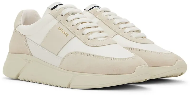 Axel Arigato White & Taupe Genesis Vintage Runner Sneakers (84077)