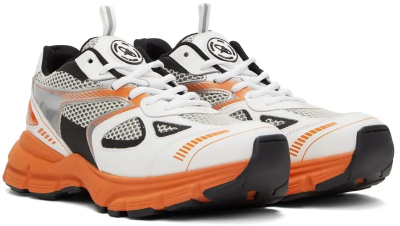 Axel Arigato White & Orange Marathon Runner Sneakers (F0158031)