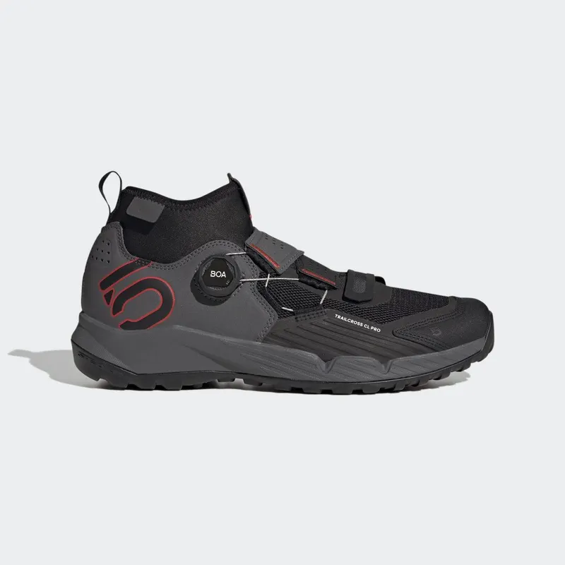 adidas Five Ten Trailcross Pro Clip-in Mountain Biking Grey Five / Core Black / Red (GY9117)