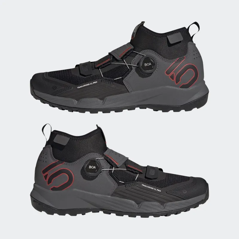 adidas Five Ten Trailcross Pro Clip-in Mountain Biking Grey Five / Core Black / Red (GY9117)