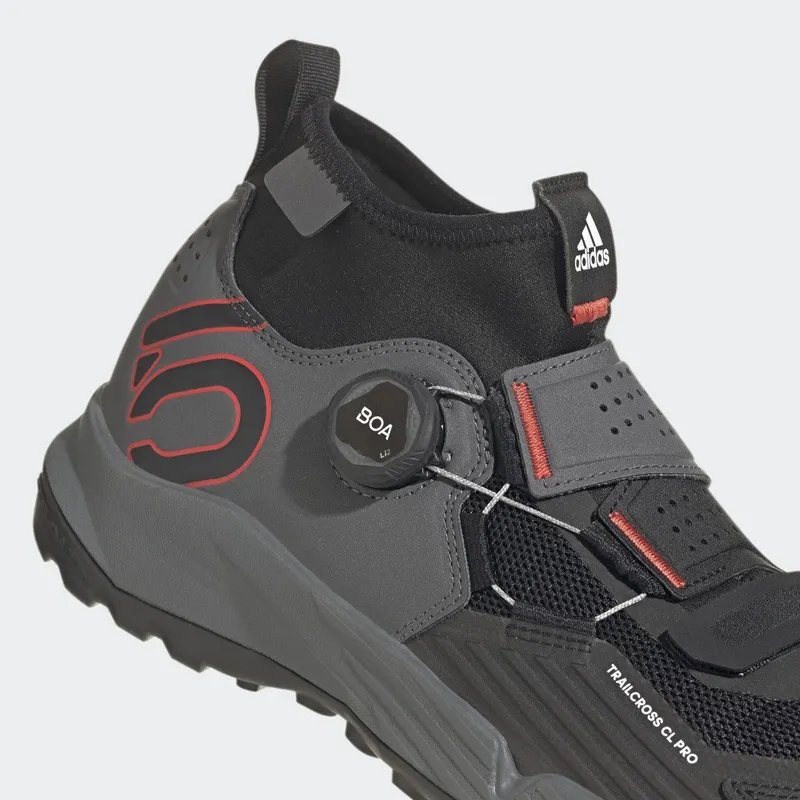 adidas Five Ten Trailcross Pro Clip-in Mountain Biking Grey Five / Core Black / Red (GY9117)