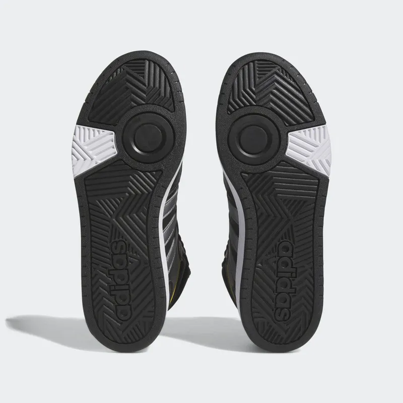 adidas Hoops 3.0 Mid Lifestyle Basketball Classic Winterschoenen Core Black / Iron Metallic / Pulse Olive (HR1440)