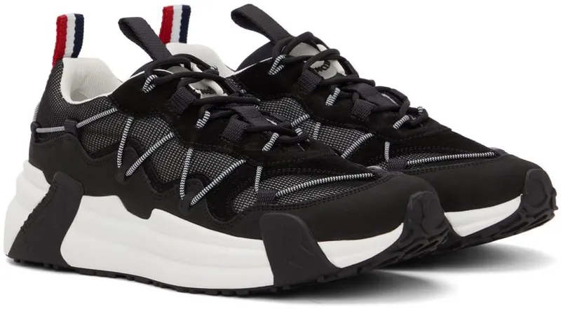 Moncler Black Compassor Low-Top Sneakers (H109A4M00210M1763)