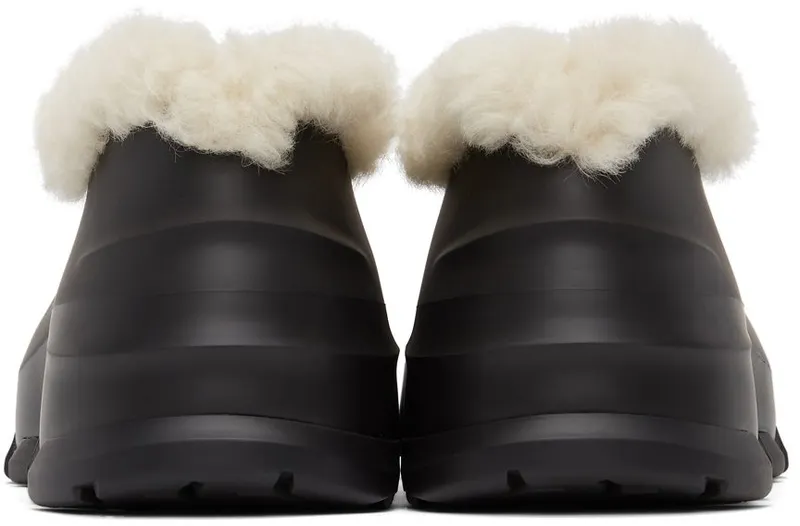 Givenchy Black Shearling Monumental Mallow Sneakers (BHZ018H12J)