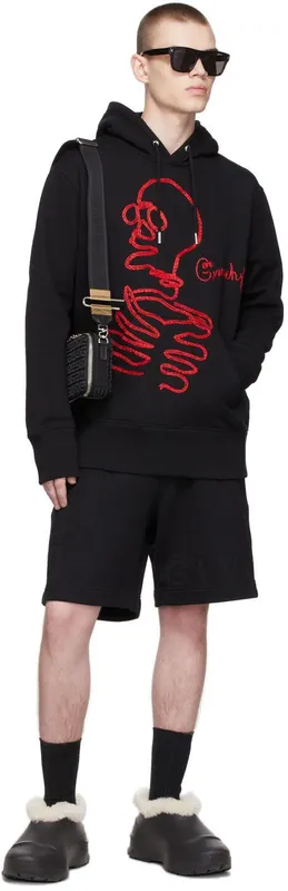 Givenchy Black Shearling Monumental Mallow Sneakers (BHZ018H12J)