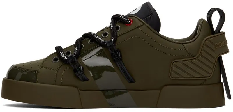 Dolce & Gabbana Black Portofino Sneakers (CS1783 AJ986)