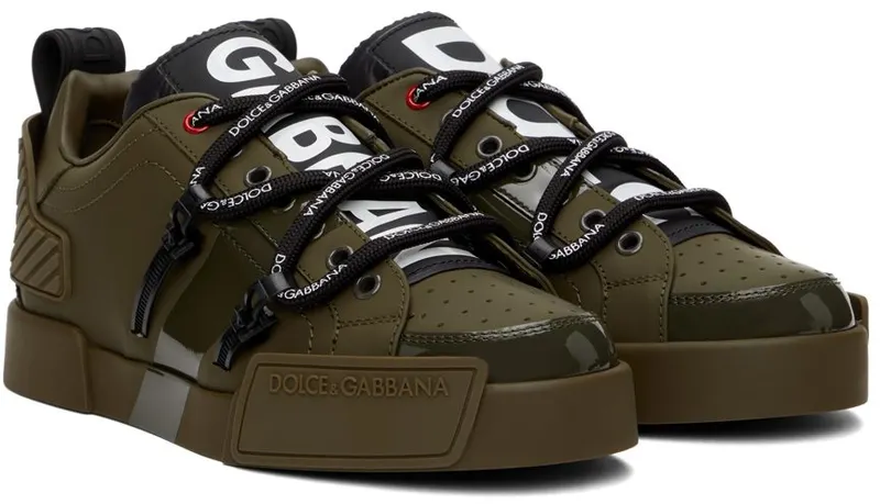 Dolce & Gabbana Black Portofino Sneakers (CS1783 AJ986)