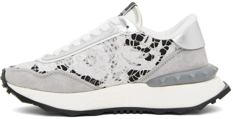 Valentino Garavani Silver Lacerunner Sneakers (XW2S0DY9FAK)