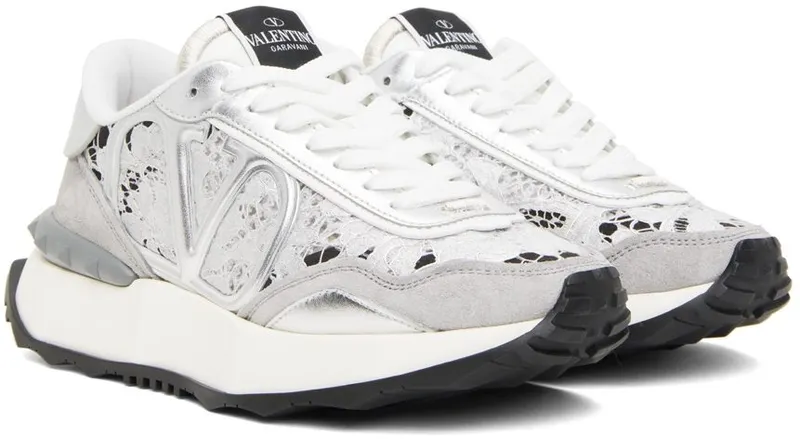 Valentino Garavani Silver Lacerunner Sneakers (XW2S0DY9FAK)
