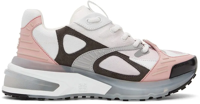 Givenchy White & Pink GIV 1 TR Sneakers (BE002DE1AR149)