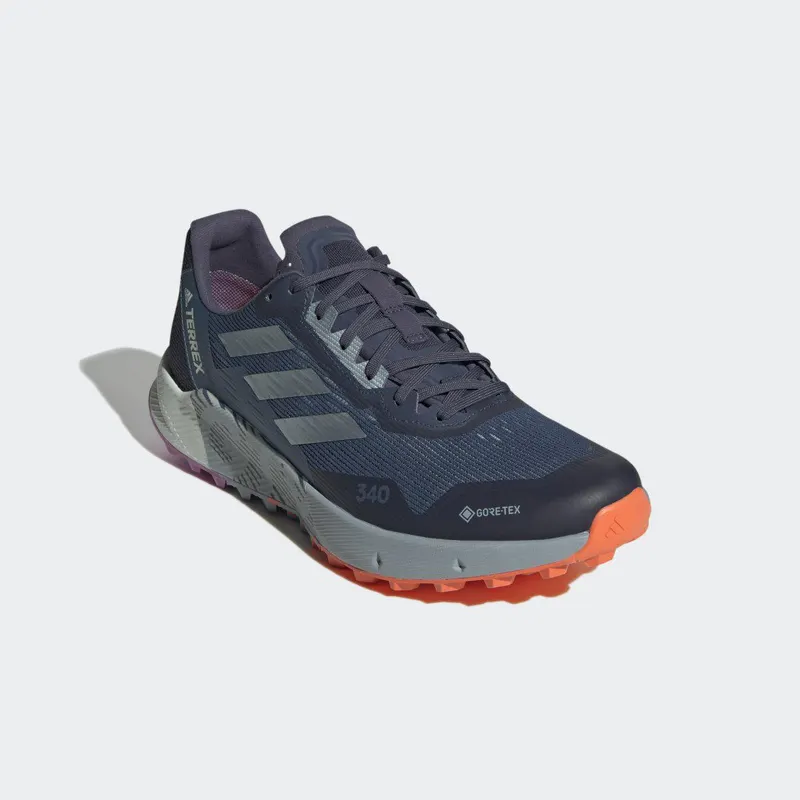 adidas Terrex Agravic Flow 2.0 GORE-TEX Trail Running Wonder Steel / Magic Grey / Impact Orange (GX8674)