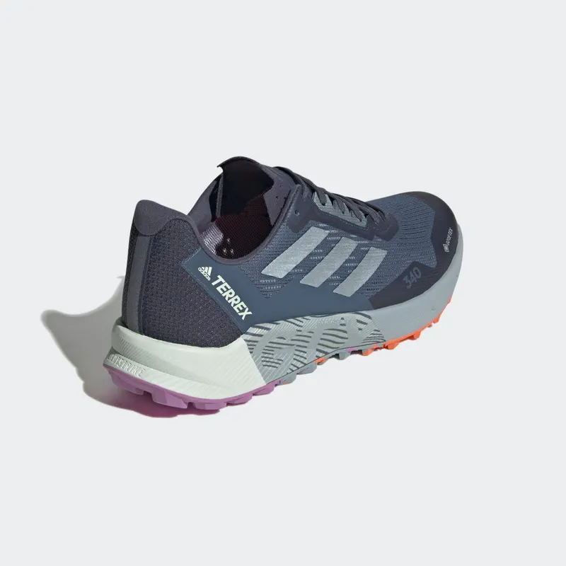 adidas Terrex Agravic Flow 2.0 GORE-TEX Trail Running Wonder Steel / Magic Grey / Impact Orange (GX8674)