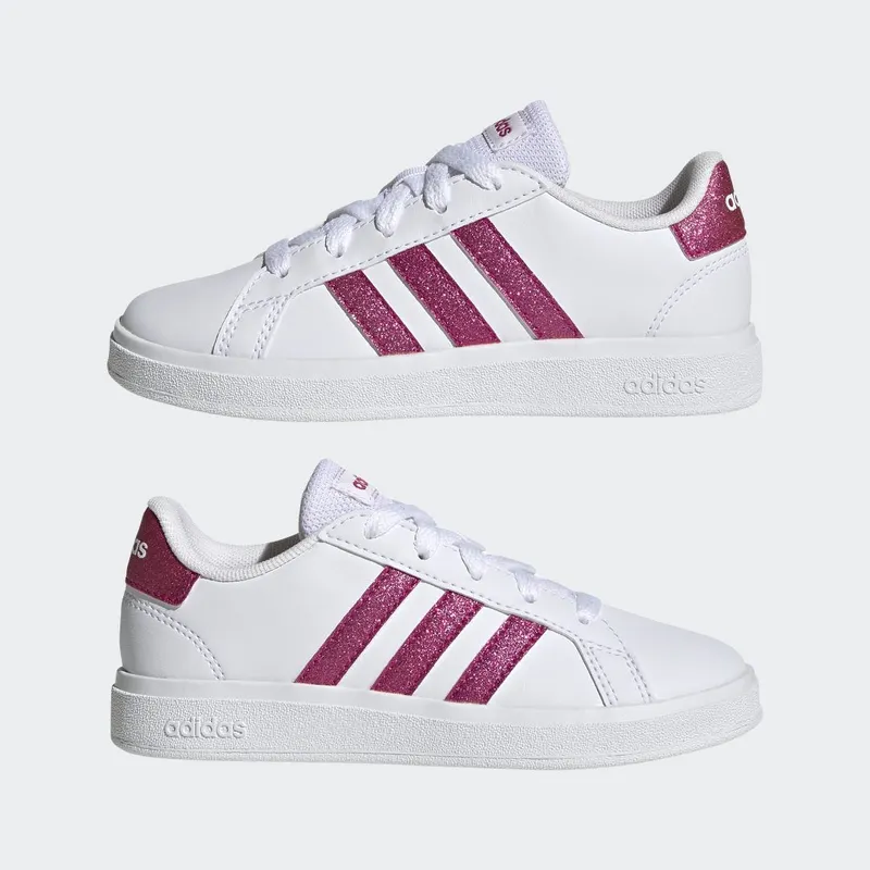 adidas Grand Court Lifestyle Tennis Lace-Up Cloud White / Team Real Magenta / Cloud White (GY4764)