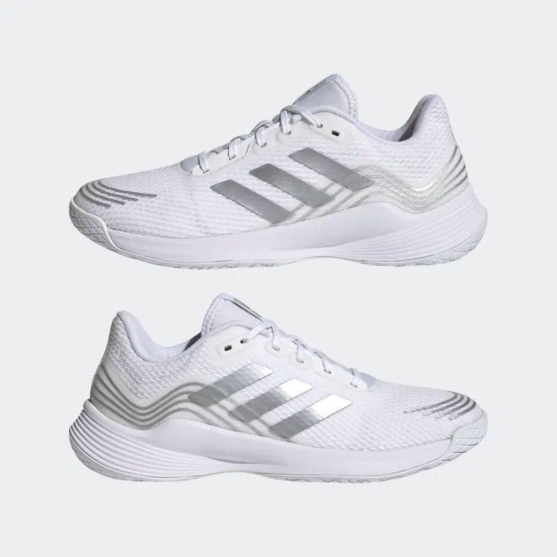 adidas Novaflight Volleybalschoenen Cloud White / Silver Metallic / Cloud White (GX8187)