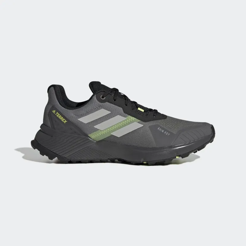 adidas Terrex Soulstride RAIN.RDY Trail Running Grey Four / Grey Two / Pulse Lime (GZ9032)