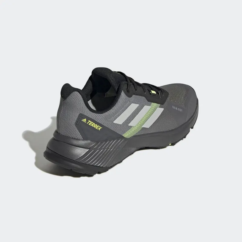 adidas Terrex Soulstride RAIN.RDY Trail Running Grey Four / Grey Two / Pulse Lime (GZ9032)