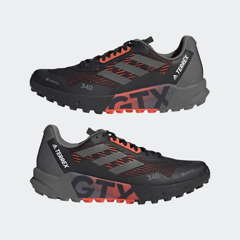 adidas Terrex Agravic Flow 2.0 GORE-TEX Trail Running Core Black / Grey Four / Cloud White (H03183)