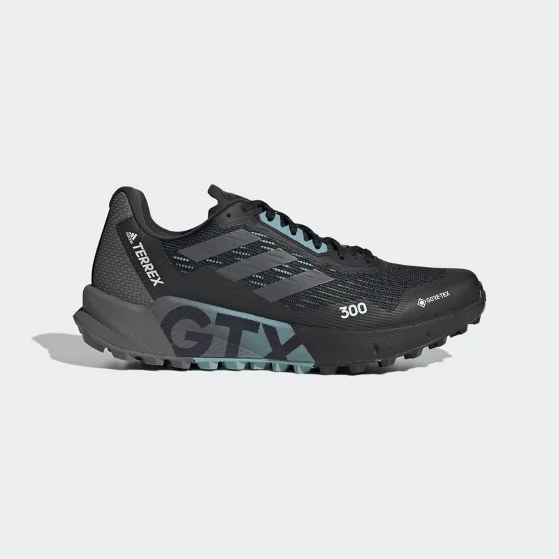 adidas Terrex Agravic Flow 2.0 GORE-TEX Trail Running Core Black / Grey Six / Mint Ton (H03382)