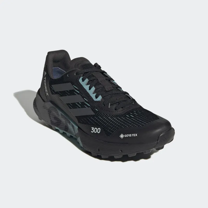 adidas Terrex Agravic Flow 2.0 GORE-TEX Trail Running Core Black / Grey Six / Mint Ton (H03382)