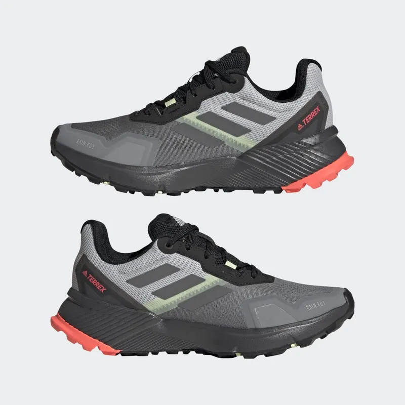 adidas Terrex Soulstride RAIN.RDY Trail Running Grey Three / Grey Four / Turbo (H03387)