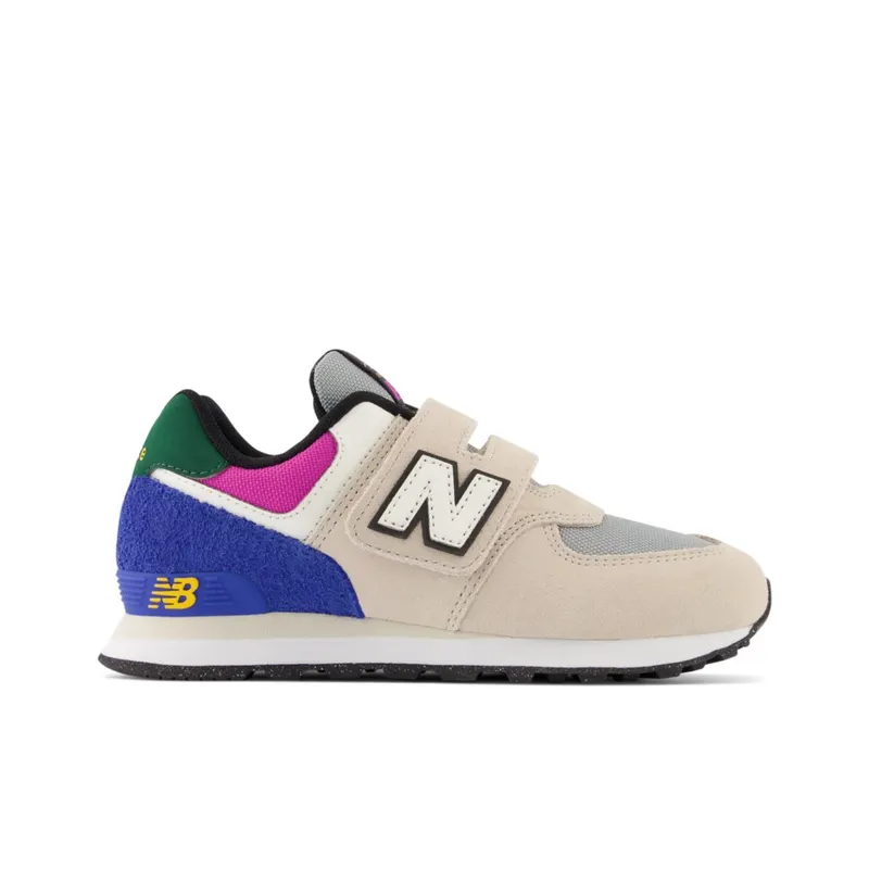 New Balance 574 Hook and Loop Moonbeam / Cobalt / Magenta Pop (PV574V1-39035)
