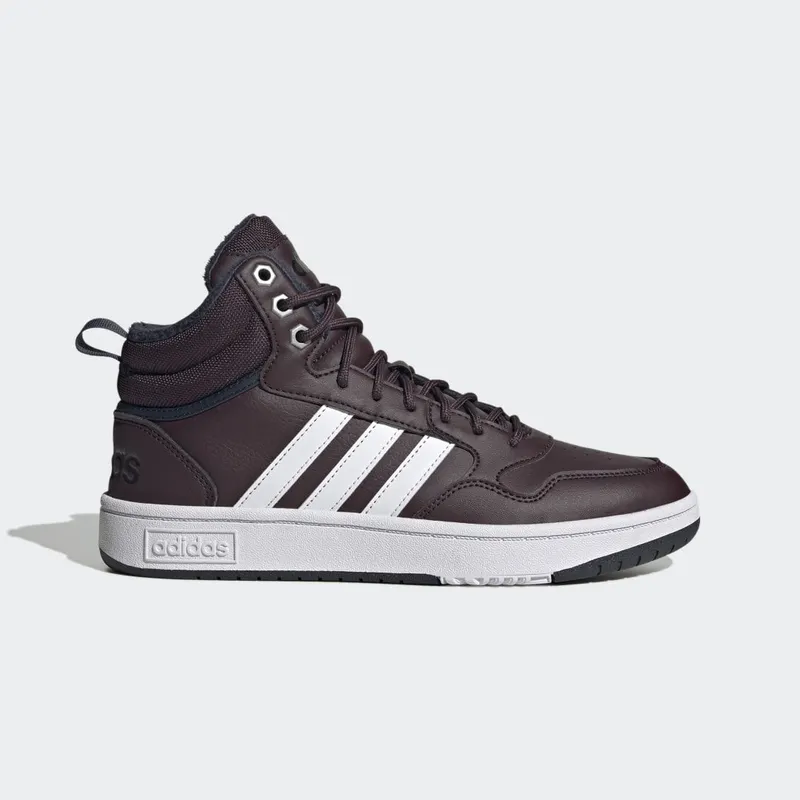adidas Hoops 3.0 Mid Lifestyle Basketball Classic Winterschoenen Shadow Maroon / Cloud White / Legend Ink (GW6703)