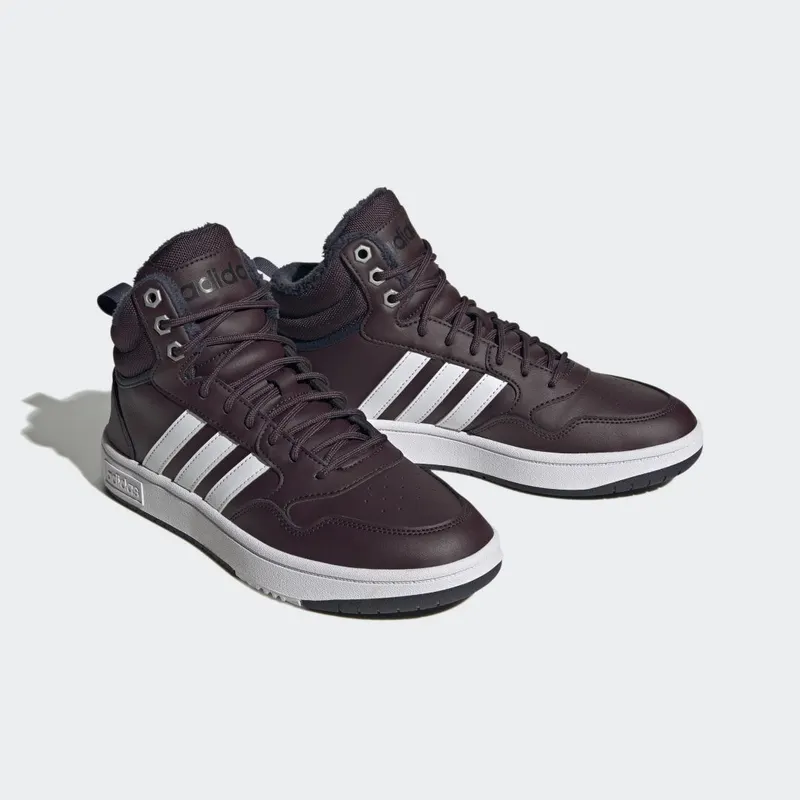 adidas Hoops 3.0 Mid Lifestyle Basketball Classic Winterschoenen Shadow Maroon / Cloud White / Legend Ink (GW6703)
